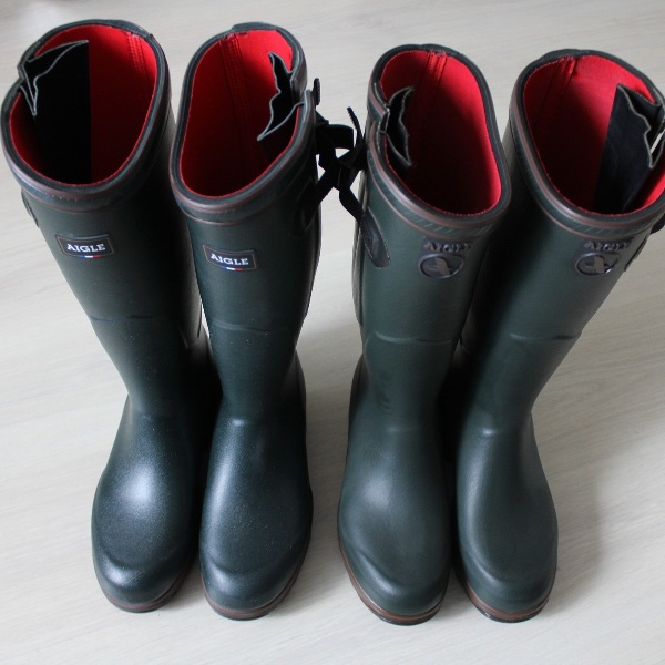 Cleaned rubber boots