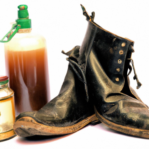 Vinegar used to shine leather boots