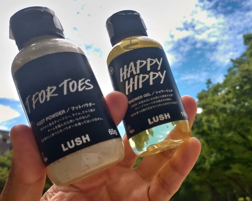 Utilizing foot powder and antiperspirants, two bottles of happy toes and happy feet provide effective solutions for foot care.
